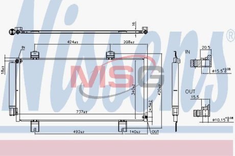 Радiатор кондицiонера NISSENS 941039