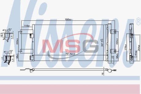 Радіатор кондиціонера NISSENS 941073