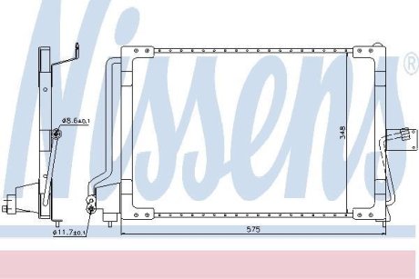 Радіатор кондиціонера NISSENS 94117