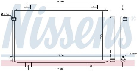 Радiатор кондицiонера NISSENS 941180