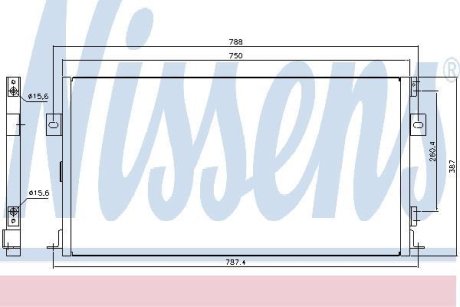 Радіатор кондиціонера NISSENS 94267