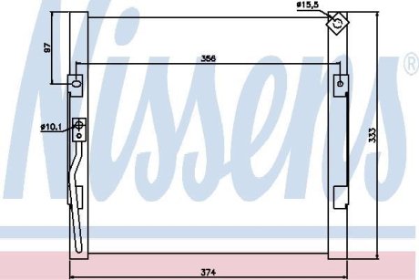 Радіатор кондиціонера NISSENS 94289