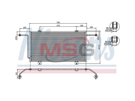 Радіатор кондиціонера NISSENS 94326*