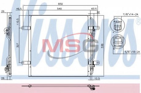 Радіатор кондиціонера NISSENS 94337