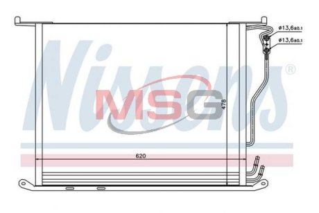 Радіатор кондиціонера NISSENS 94380