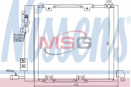 Конденсатор без хладогену NISSENS 94385