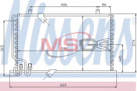 Радіатор кондиціонера NISSENS 94408