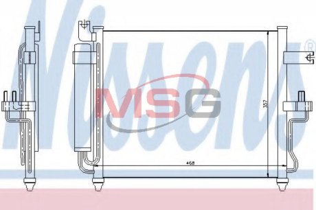 Радіатор кондиціонера NISSENS 94452