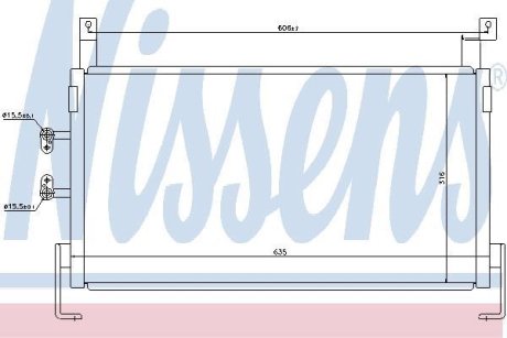 Радіатор кондиціонера NISSENS 94467