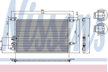 Радіатор кондиціонера NISSENS 94526