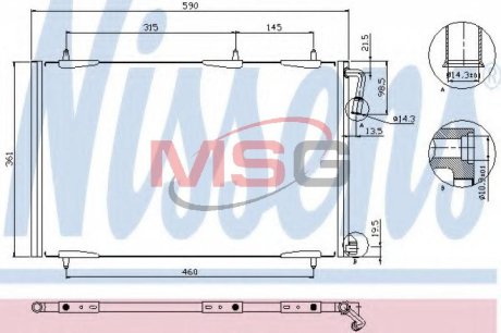 Конденсатор, кондиционер NISSENS 94855