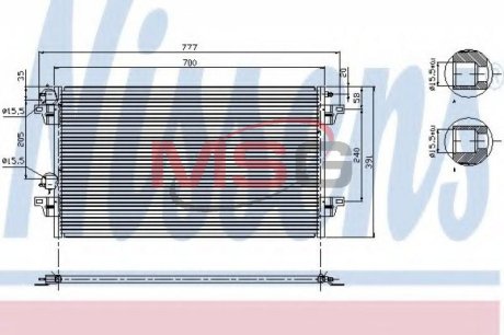 Радіатор кондиціонера NISSENS 94856