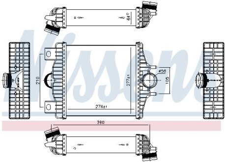 Радіатор інтеркулера NISSENS 961427