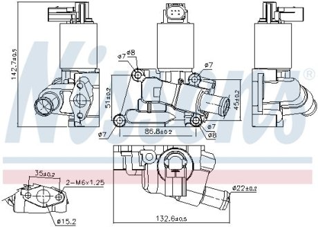 Клапан рециркуляціі ВГ (EGR) First Fit NISSENS 98196