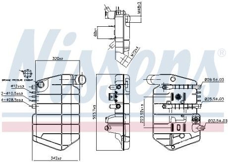 Компенсаційний бак, охолоджувальна рідина NISSENS 996032