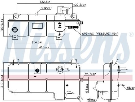 Бачок розширювання NISSENS 996072