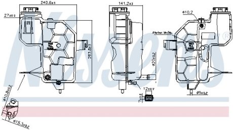 Розширювальний бачок охолоджуючої рідини NISSENS 996242