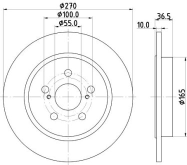 Диск гальмівний задній Corolla (E15,E18) (06-) NISSHINBO ND1133K