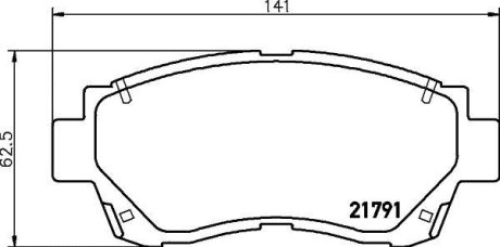 Гальмівні колодки LEXUS/TOYOTA ES/LS/Camry "F "89-08 NISSHINBO NP1006 (фото 1)