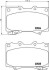 Колодки тормозные дисковые передние Toyota Land Cruiser 100 4.0, 4.2, 4.7 (98-), Cruiser 150 (10-) NISSHINBO NP1018 (фото 1)