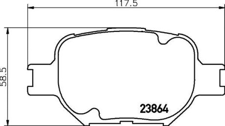 Колодки гальмівні дискові передние Toyota Corolla 1.6, 1.8 (14-) NISSHINBO NP1021