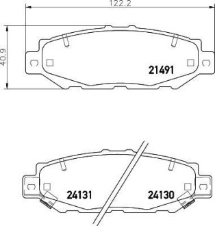 Гальмівні колодки LEXUS GS,IS,SC 97- NISSHINBO NP1027 (фото 1)