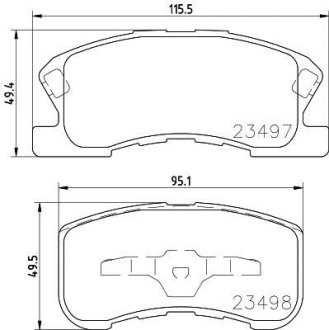 Колодки гальмівні дискові передні Daihatsu Sirion 1.0, 1.3 (99-05) NISSHINBO NP1034