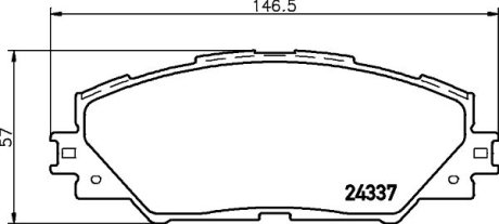 Гальмівні колодки PONTIAC/TOYOTA Vibe/Auris/Prius/Rav4 "F "05>> NISSHINBO NP1058SC