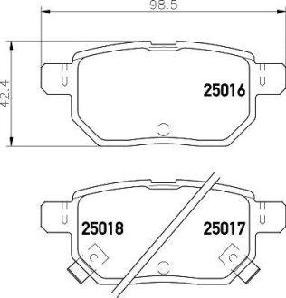 Гальмівні колодки TOYOTA Prius/Corolla/Yaris "R "07>> NISSHINBO NP1071