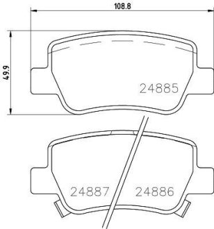 Гальмівні колодки TOYOTA Avensis T27 "R "08-18 NISSHINBO NP1118