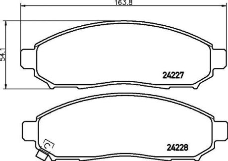 Колодки гальмівні дискові передні Nissan Pathfinder, Navara 2.0, 2.5, 3.0 (05-) NISSHINBO NP2020