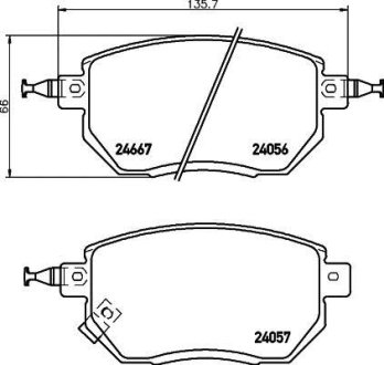 Колодки тормозные дисковые передние Nissan Murano, Qashqai 2.5, 3.5 (07-) NISSHINBO NP2024