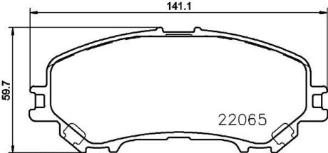 Гальмівні колодки NISSAN/RENAULT Qashqai/X-Trail/Kadjar "F "13>> NISSHINBO NP2074 (фото 1)