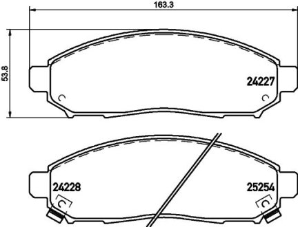 Гальмівні колодки NISSAN Leaf/Serena "F "10>> NISSHINBO NP2082