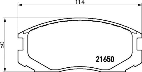 Колодки гальмівні дискові передние Mitsubishi Colt 1.3, 1.5 (00-03)/Daihatsu Terios 1.3, 1.5 (06-) NISSHINBO NP3003