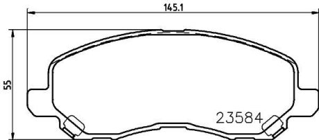 Гальмівні колодки CITROEN/MITSUBISHI/ PEUGEOT C4/Lancer/Outlander/4008 "F "96>> NISSHINBO NP3009