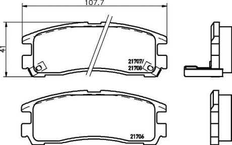 Гальмівні колодки MITSUBISHI Galant "R "92-04 NISSHINBO NP3013 (фото 1)