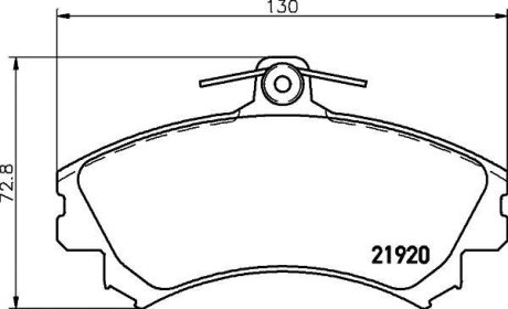 Колодки тормозные дисковые передние Mitsubishi Colt 1.1, 1.3, 1.5 (04-12)/Smart 1.1 1.3, 1.5 (04-06) NISSHINBO NP3029 (фото 1)