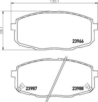 Колодки тормозные дисковые передние Hyundai i30/Kia Ceed 1.4, 1.6, 2.0 (07-) NISSHINBO NP6023