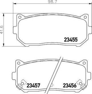 Колодки гальмівні дискові задні Kia Cerato, Carens 1.6, 1.8 2.0 (02-) NISSHINBO NP6026 (фото 1)