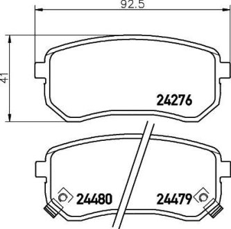 Гальмівні колодки HYUNDAI i10, Kia Picanto Rear NISSHINBO NP6037