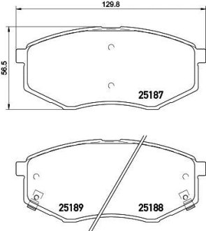 Гальмівні колодки HYUNDAI/KIA ix20 (JC); TUCSON (JM); SOUL II (PS) Front Axle NISSHINBO NP6039