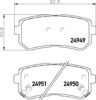 Гальмівні колодки HYUNDAI//KIA i20 \'\'R \'\'05>> NISSHINBO NP6117