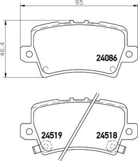 Колодки тормозные дисковые задние Honda Civic VIII 1.4, 1.6, 1.8, 2.0 (05-) NISSHINBO NP8039 (фото 1)