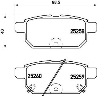 Колодки тормозные дисковые задние Suzuki Swift 1.2, SX-4 1.6 (10-) NISSHINBO NP9016