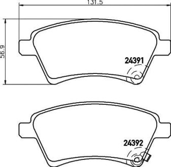 Колодки гальмівні дискові передние Suzuki SX4 1.5, 1.6, 1.9, 2.0 (06-) NISSHINBO NP9017