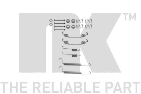 Комплект монтажний гальмівних колодок NK 7936766