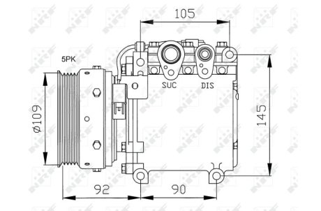 Компресор кондиціонера NRF 32049