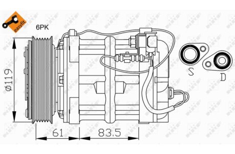 Компресор кондиціонера NRF 32108