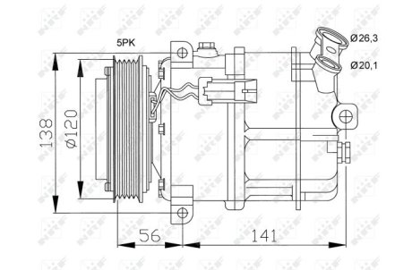 Компресор кондиціонера NRF 32117